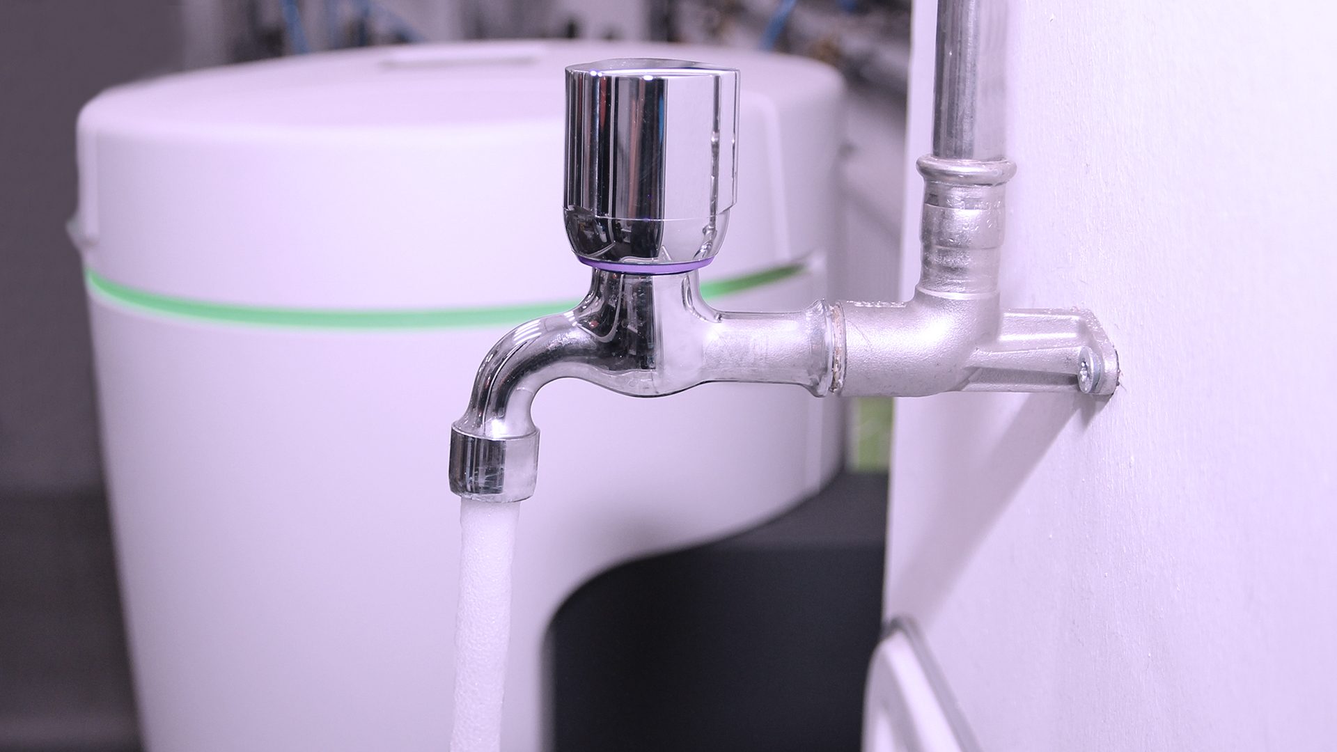 Water from water softening systems