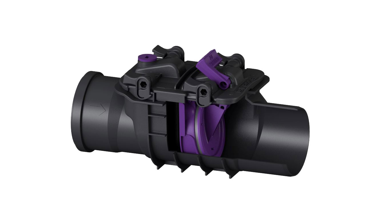 Staufix Basic backwater valve with one flap and an emergency closure