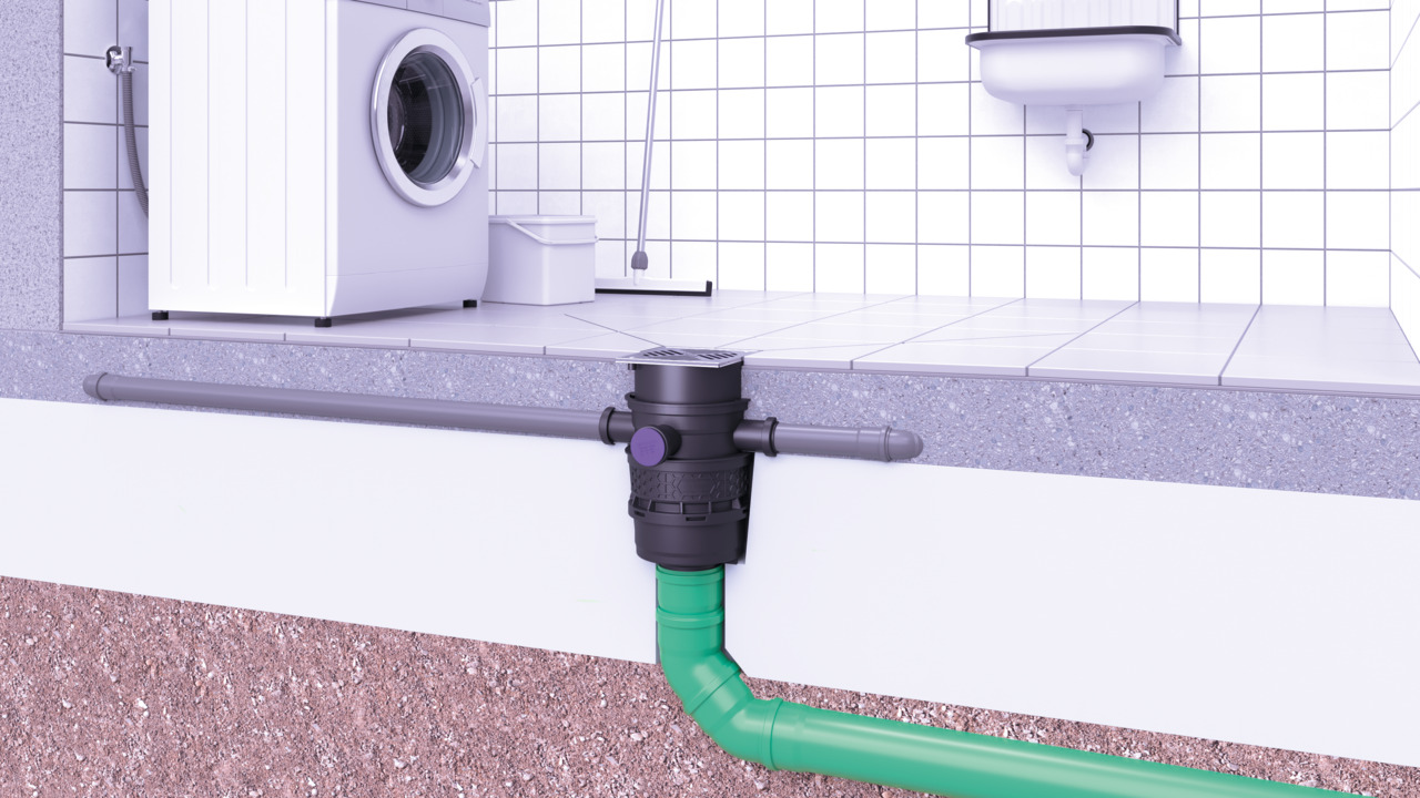 Installation guide: Basement drain – The Universale Plus in the basement