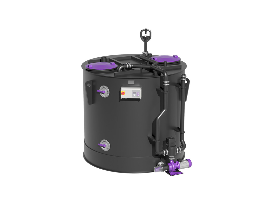 EasyStore free freestanding wet waste tank in a round design, 2,000 to 5,000 litres EasyStore free freestanding wet waste tank in a round design, 2,000 to 5,000 litres