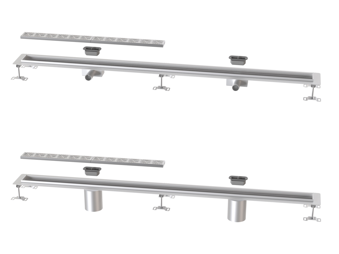 Ferrofix designer box channel with two vertical or horizontal outlets