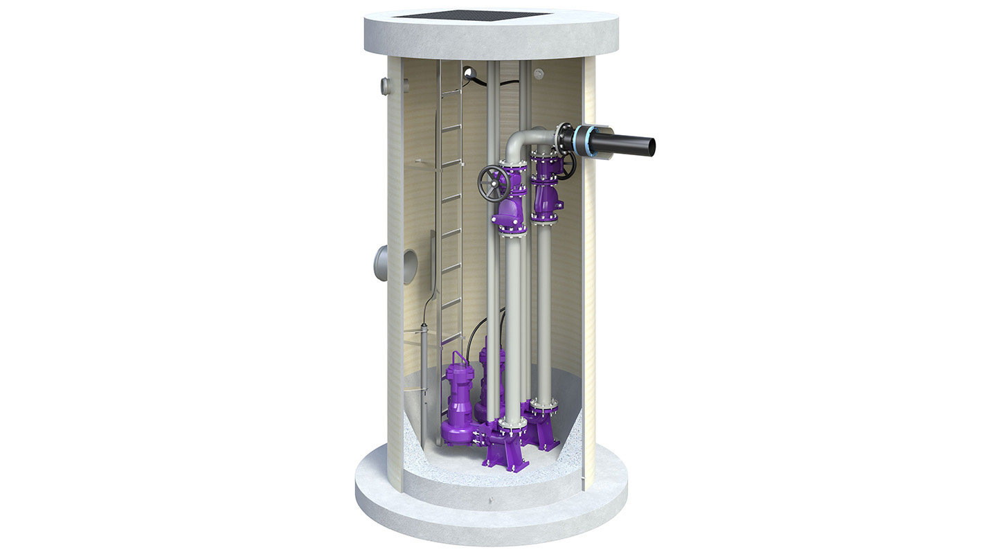 GRP pump chamber GRP pump chamber