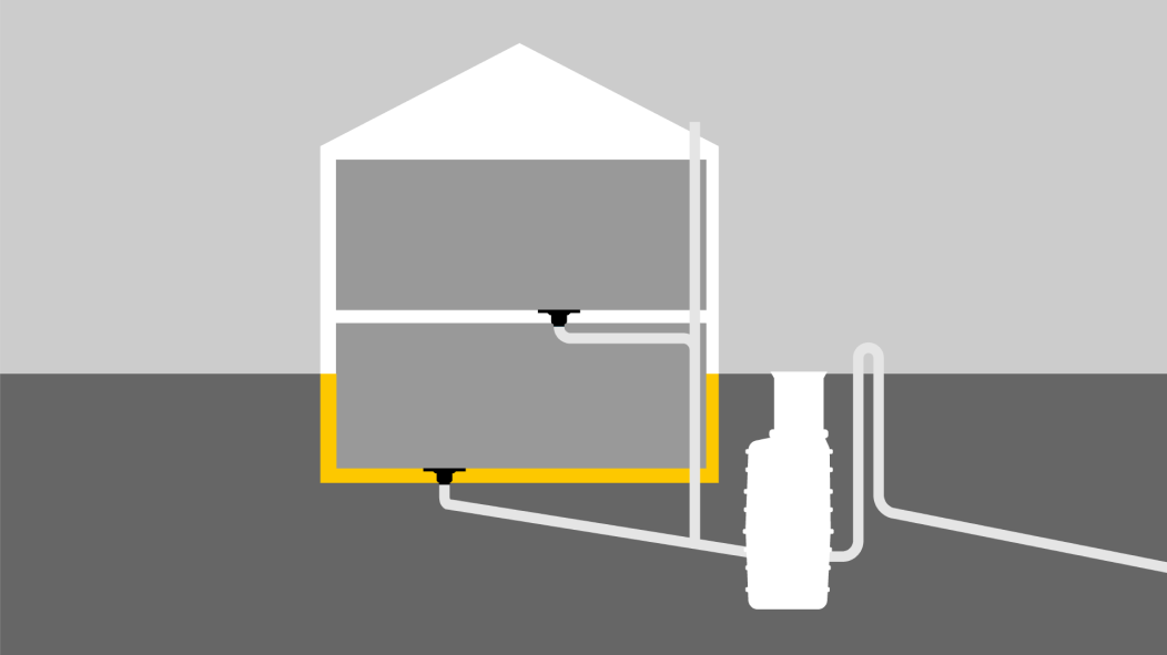 Sketch: Waterproofing layer (white tank)