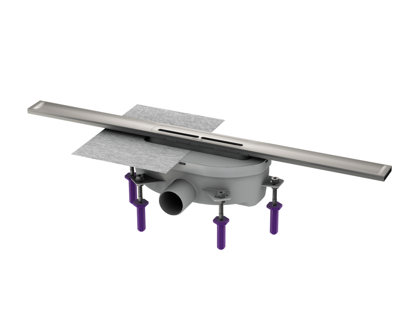 Linearis Infinity 90 shower channel with a stainless steel channel Linearis Infinity 90 shower channel with a stainless steel channel