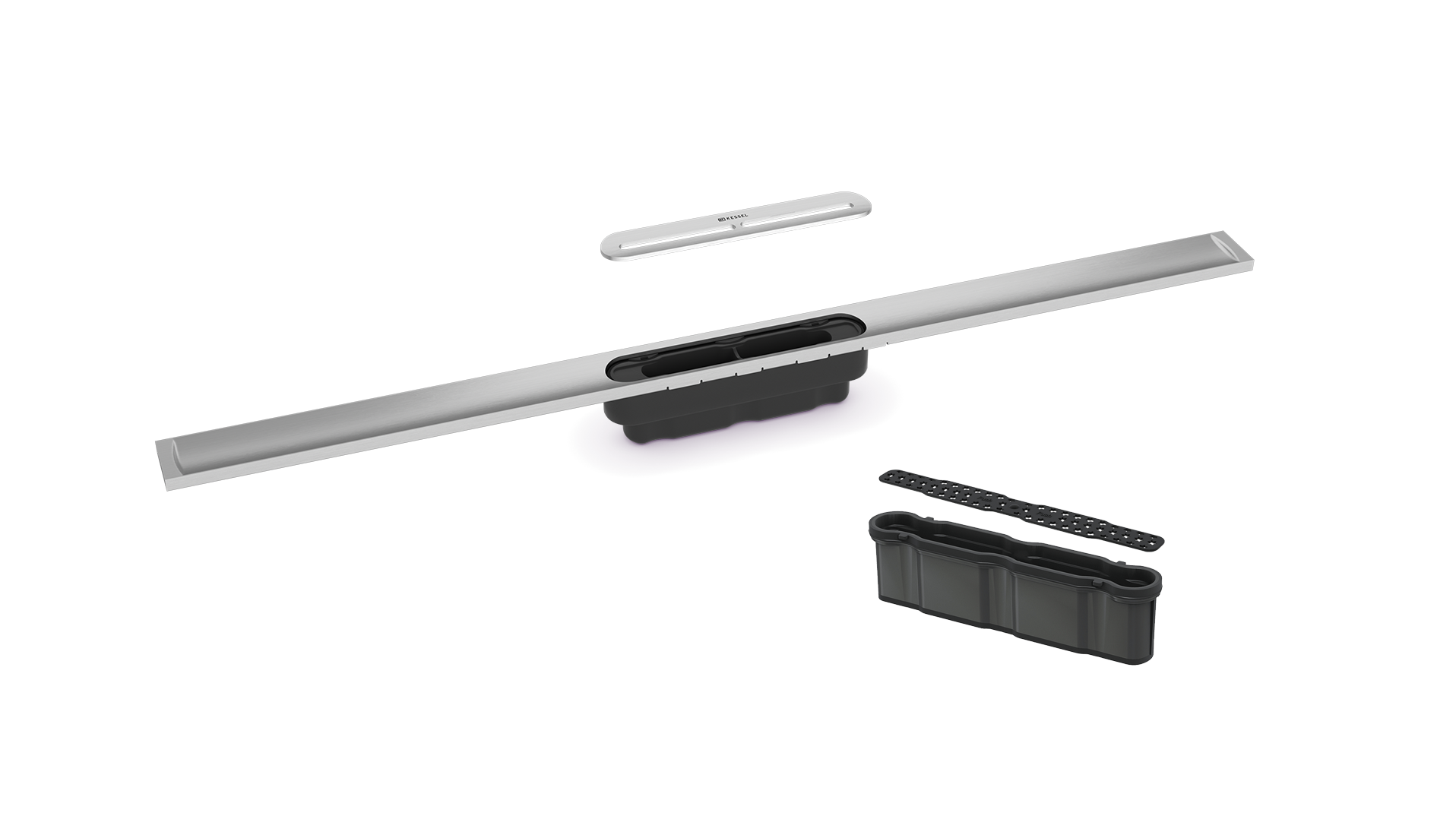 Shower channel Linearis Infinity with hair filter and Megastop Shower channel Linearis Infinity with hair filter and Megastop