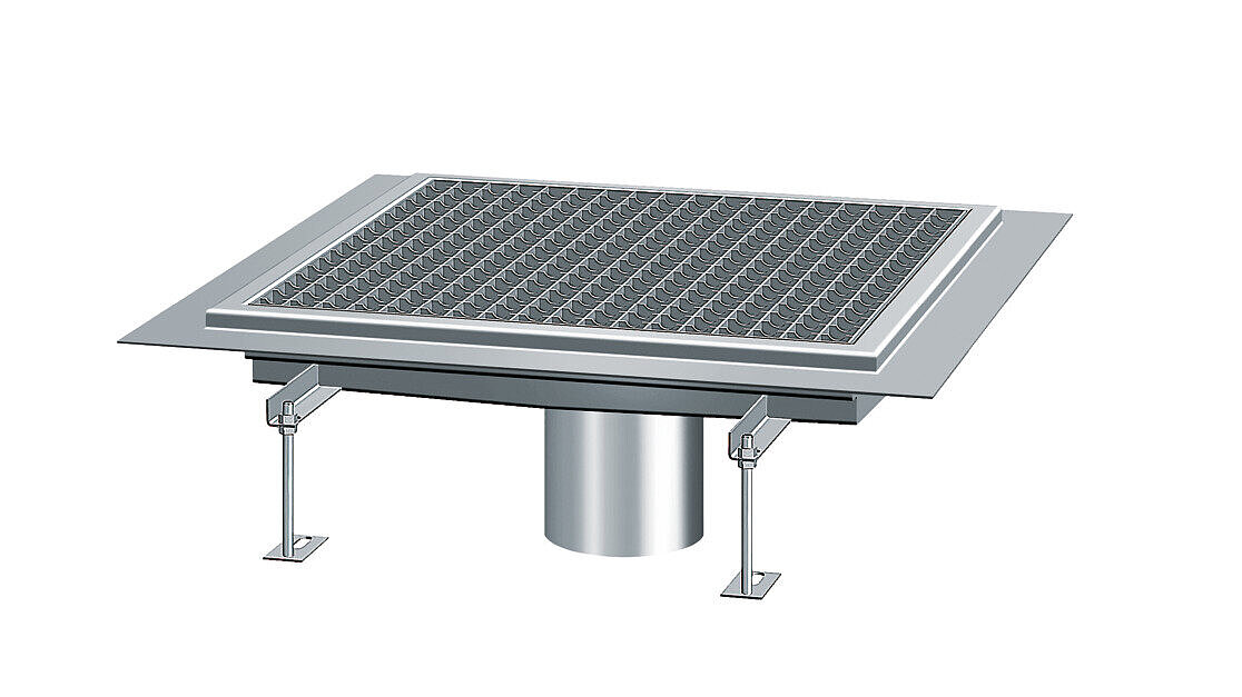 Floor tray with glued flange