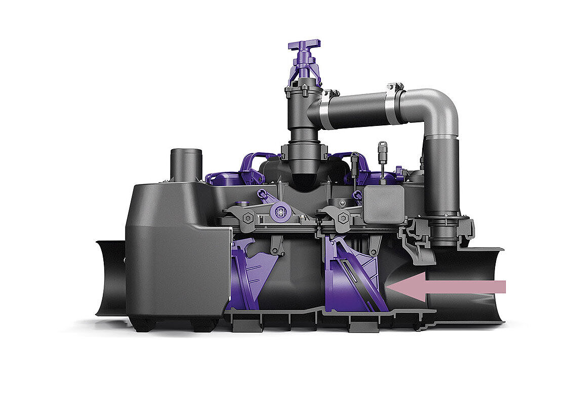 Reliable protection in the event of backwater with the Ecolift L. Reliable protection in the event of backwater with the Ecolift L.