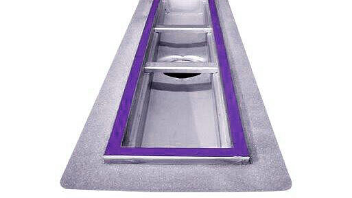 Sanded stainless steel box channel