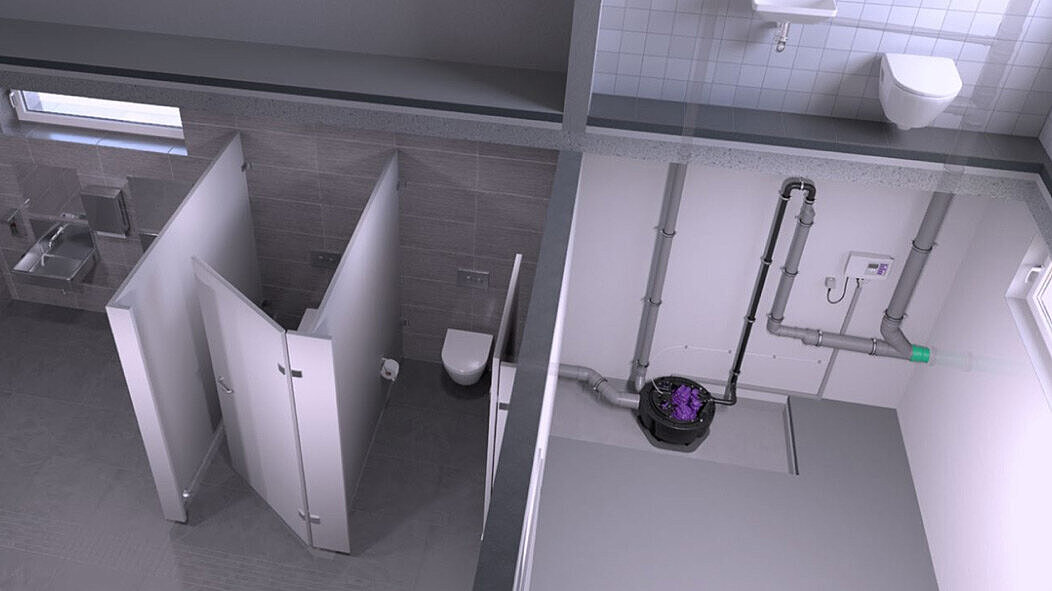 Installation example: Pumping station at a public toilet