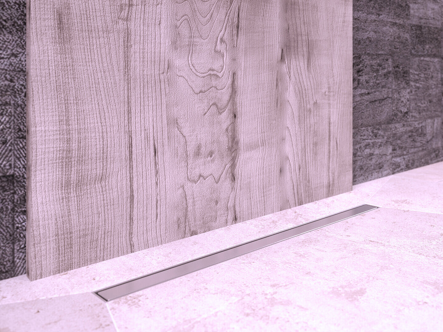 Installation diagram for the Linearis Comfort shower channel Installation diagram for the Linearis Comfort shower channel