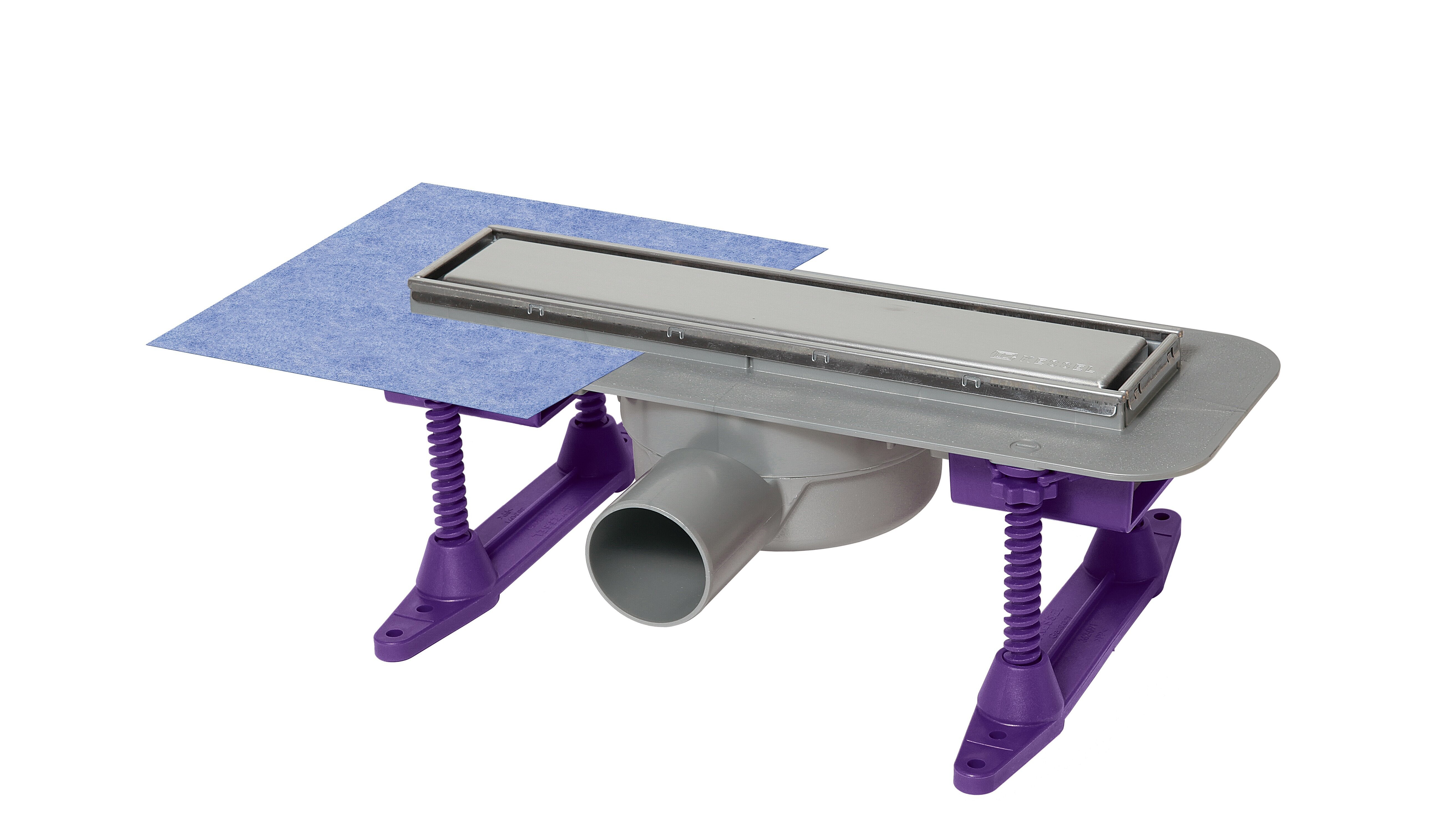 Linearis Compact shower channel, 300 mm, with installation supports and a factory-fitted waterproofing membrane Linearis Compact shower channel, 300 mm, with installation supports and a factory-fitted waterproofing membrane