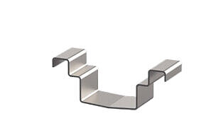 Stainless steel gutter without a flange